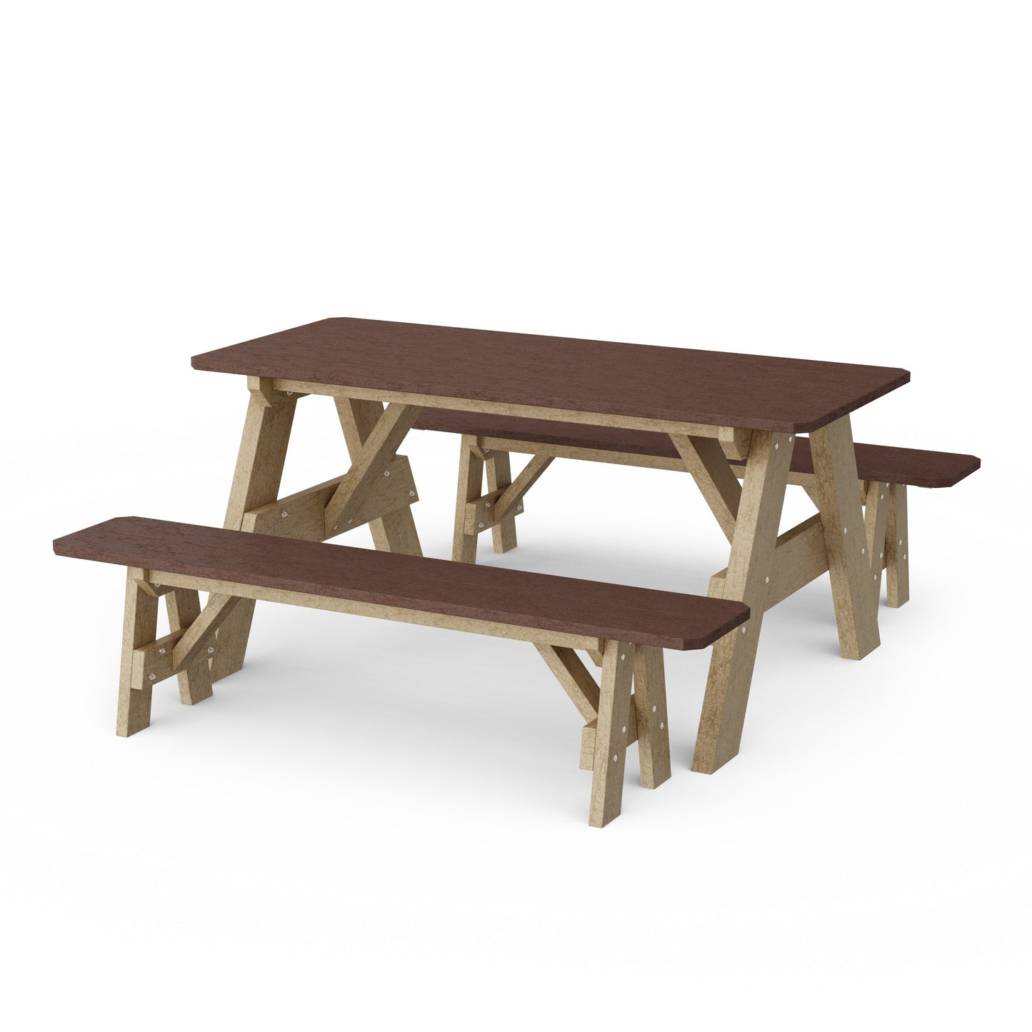 Heritage 72" Picnic Table with Detached Benches