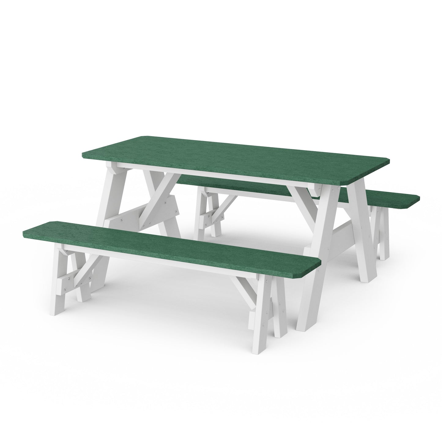 Heritage 72" Picnic Table with Detached Benches