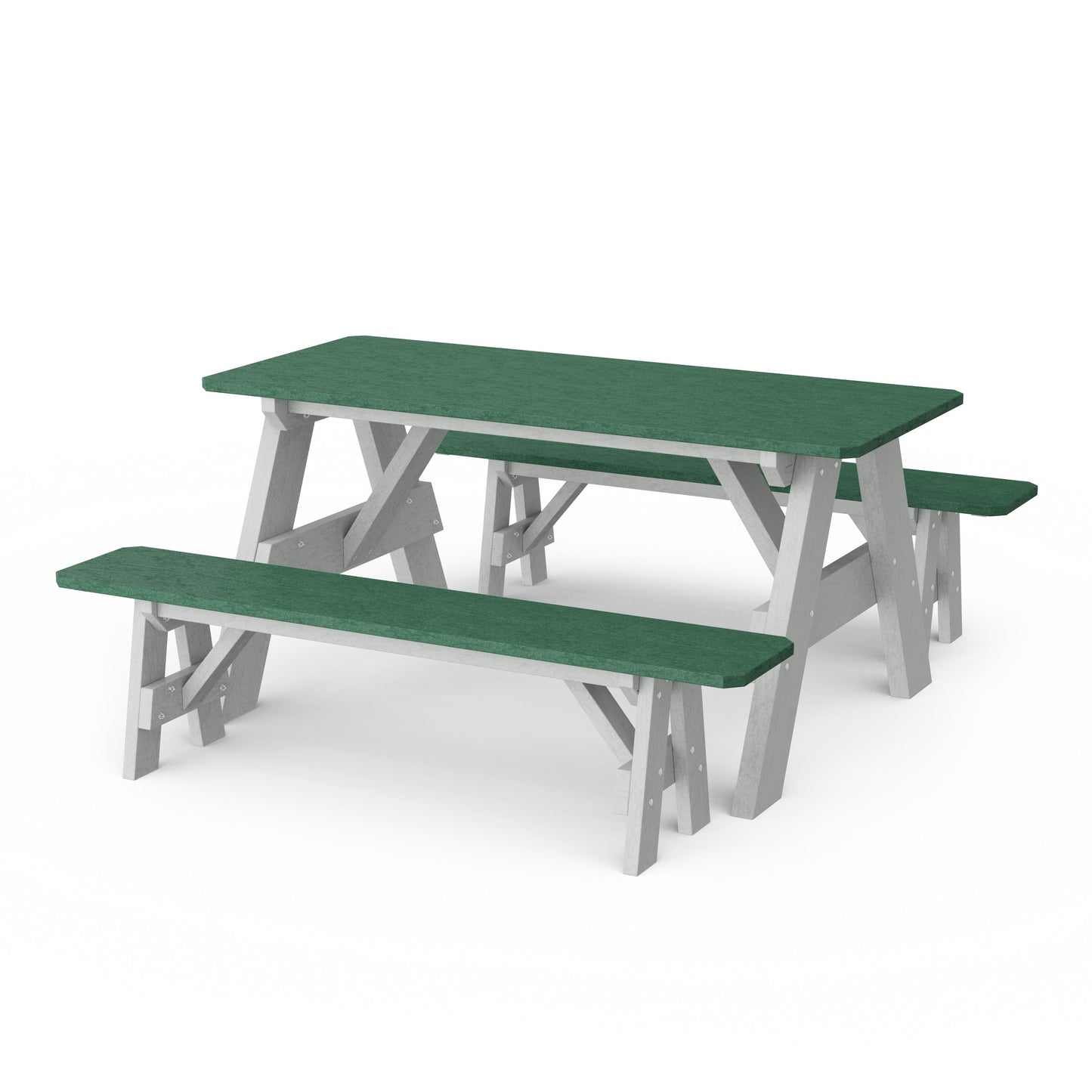 Heritage 72" Picnic Table with Detached Benches