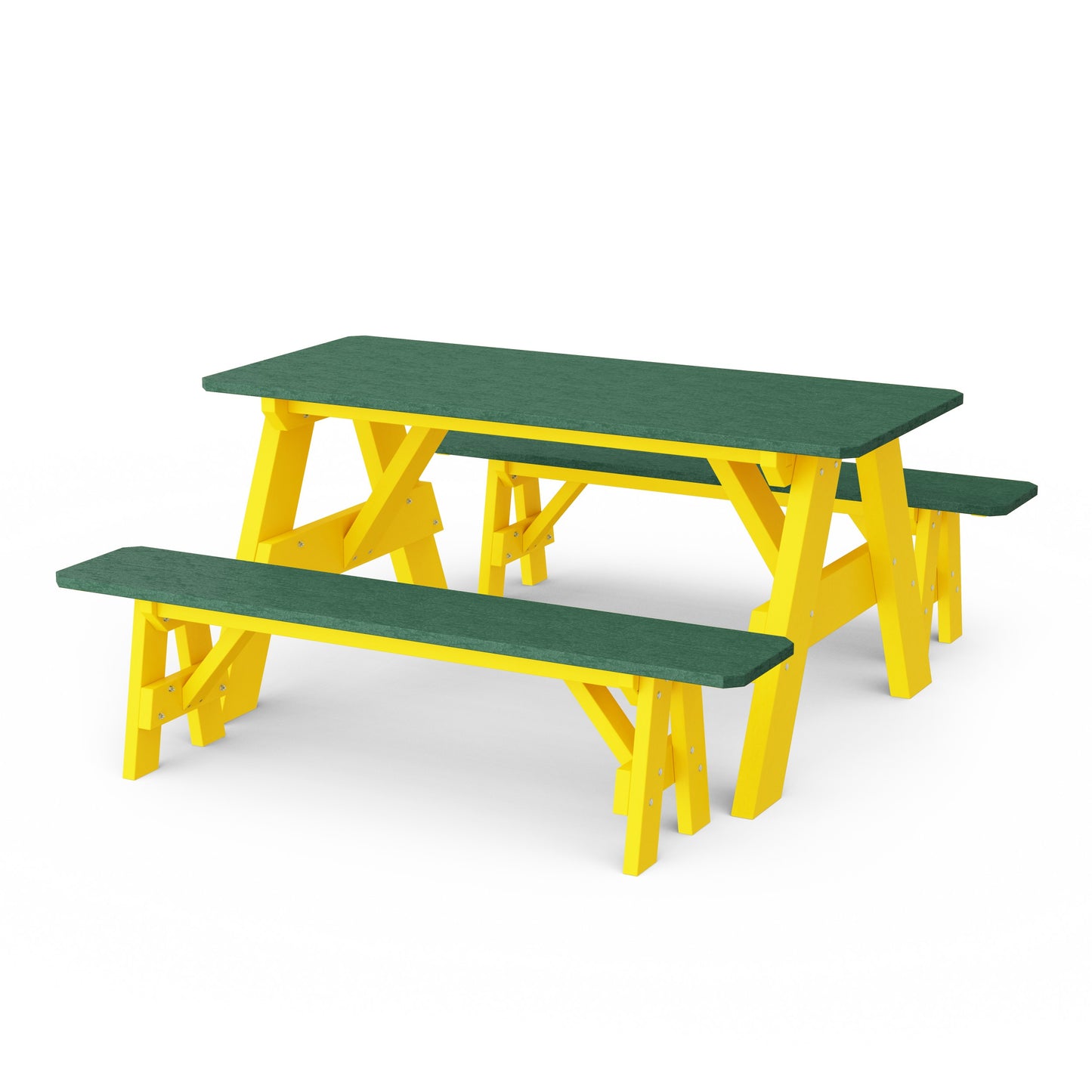 Heritage 72" Picnic Table with Detached Benches