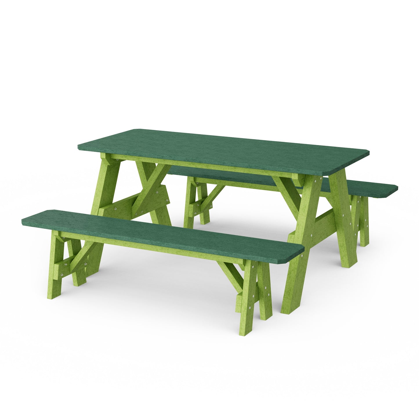 Heritage 72" Picnic Table with Detached Benches