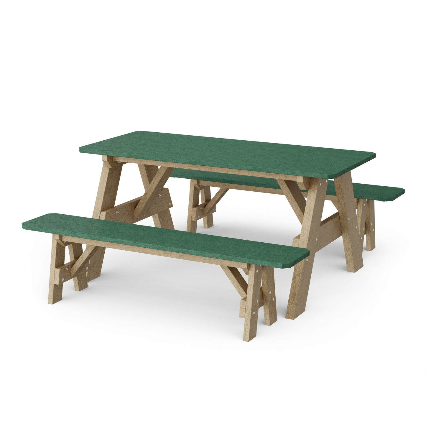 Heritage 72" Picnic Table with Detached Benches