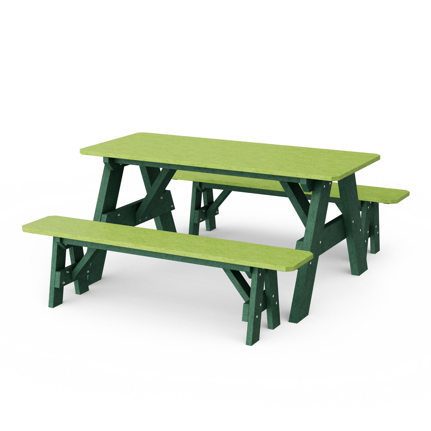 Heritage 72" Picnic Table with Detached Benches