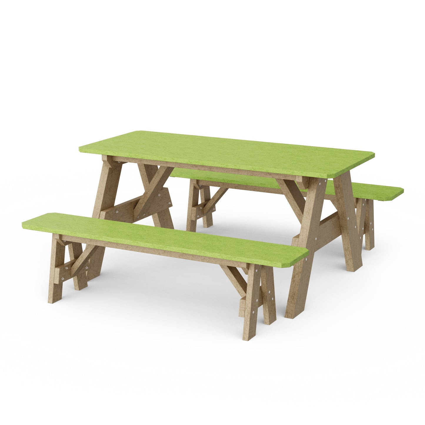Heritage 72" Picnic Table with Detached Benches