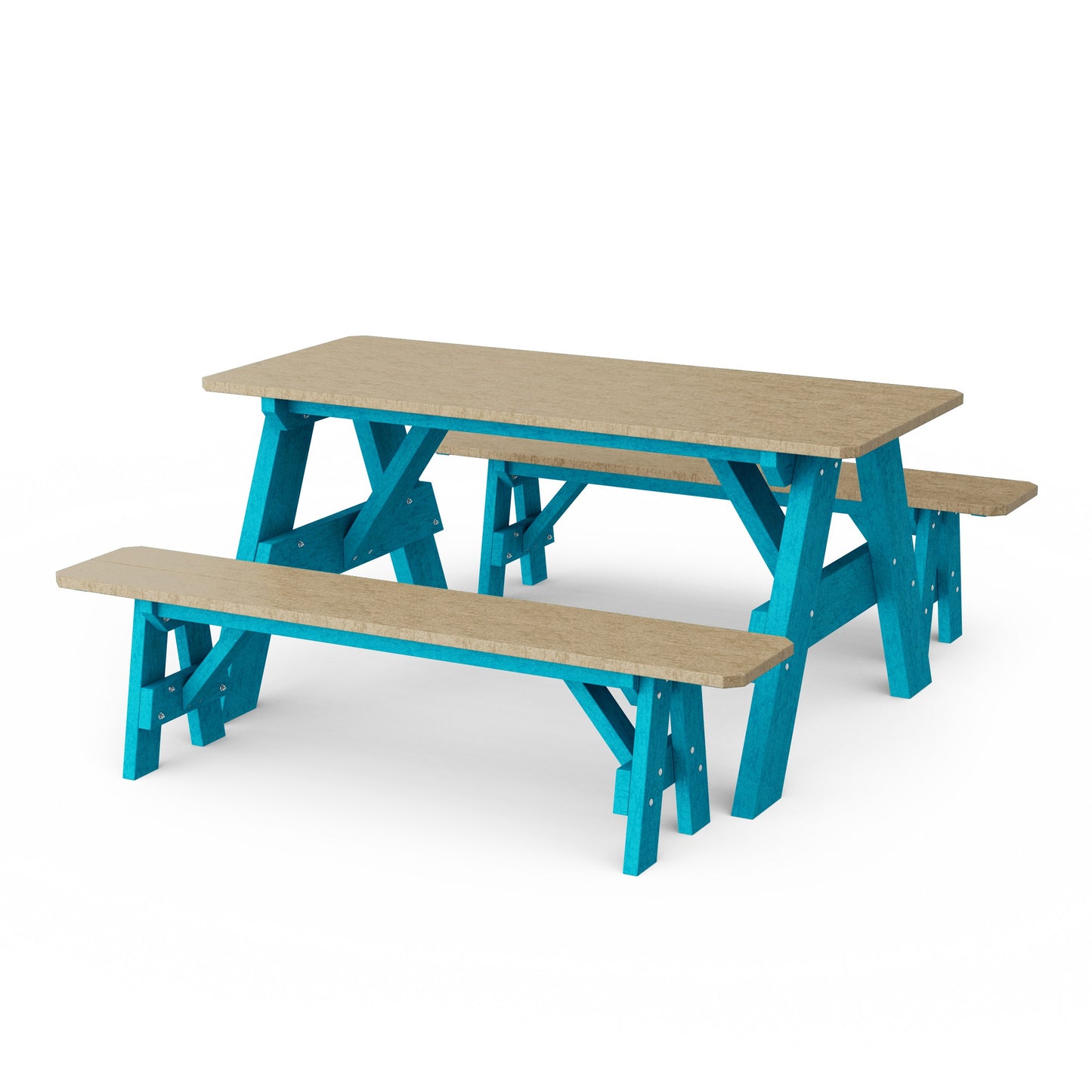 Heritage 72" Picnic Table with Detached Benches
