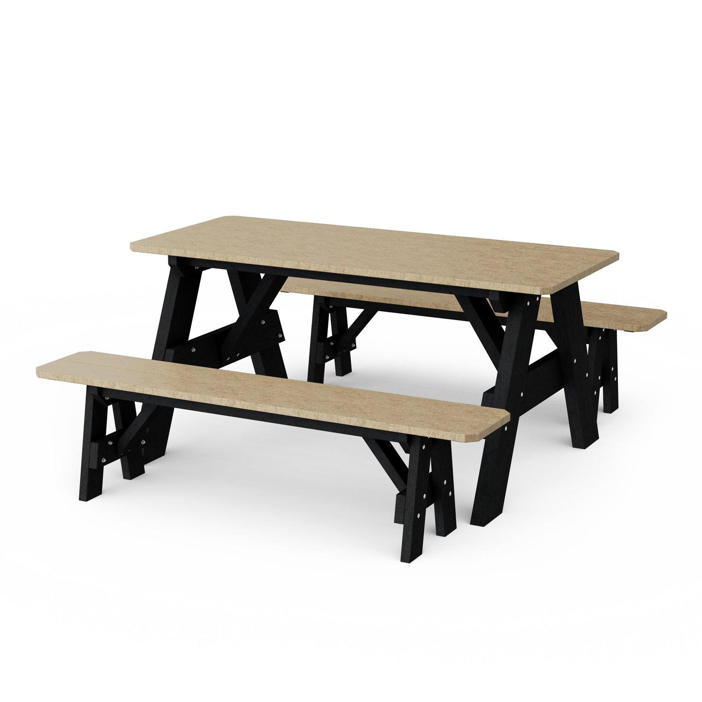 Heritage 72" Picnic Table with Detached Benches