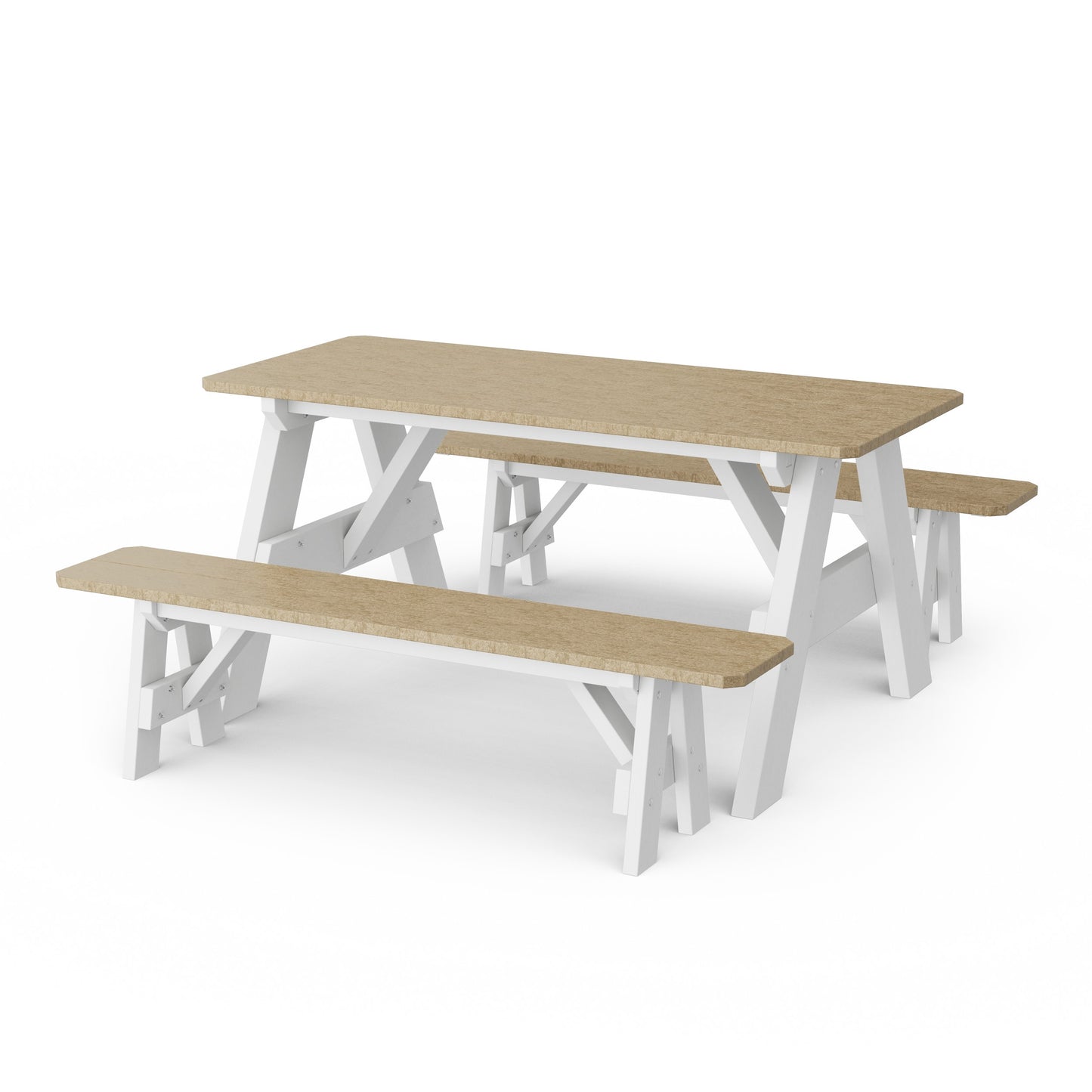 Heritage 72" Picnic Table with Detached Benches