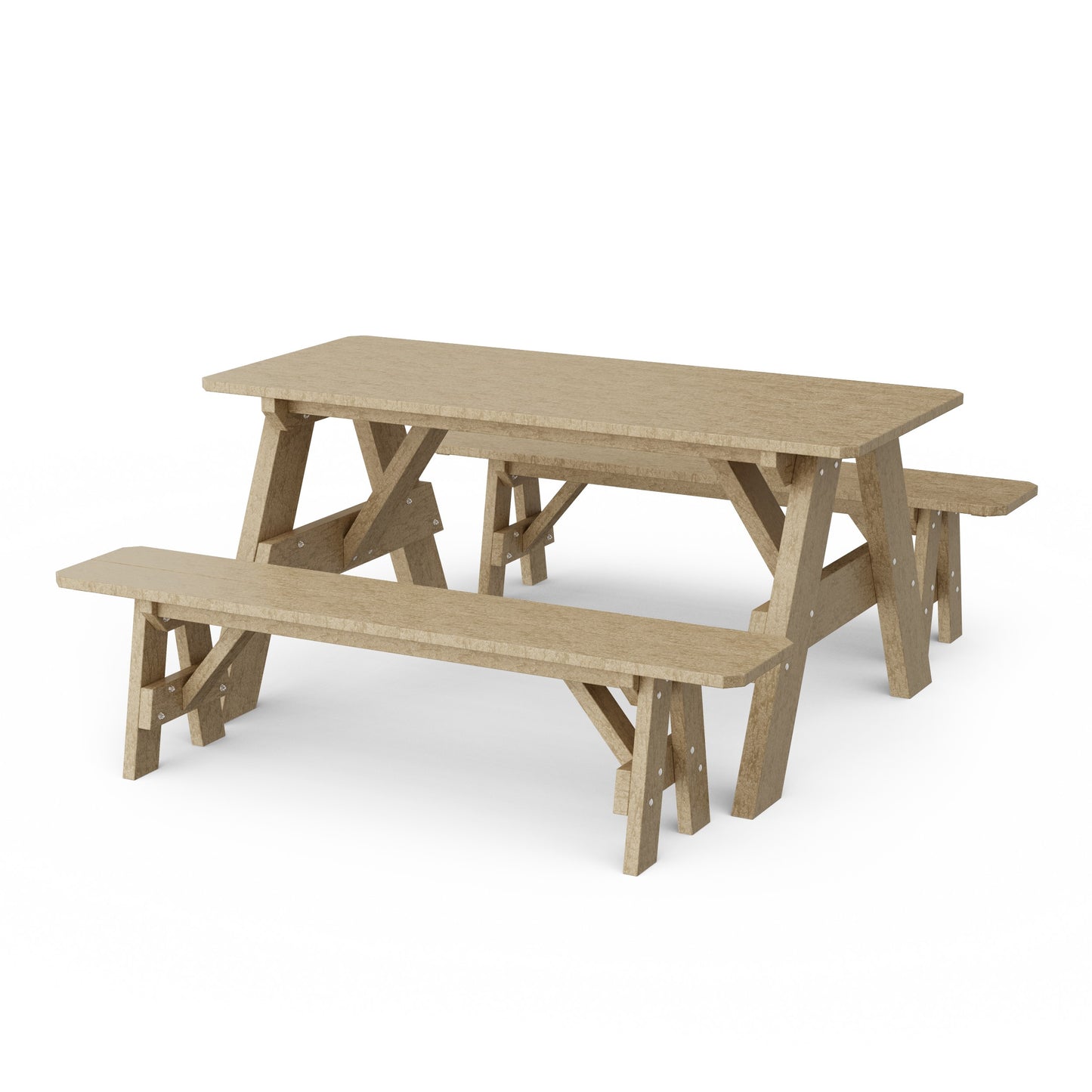 Heritage 72" Picnic Table with Detached Benches