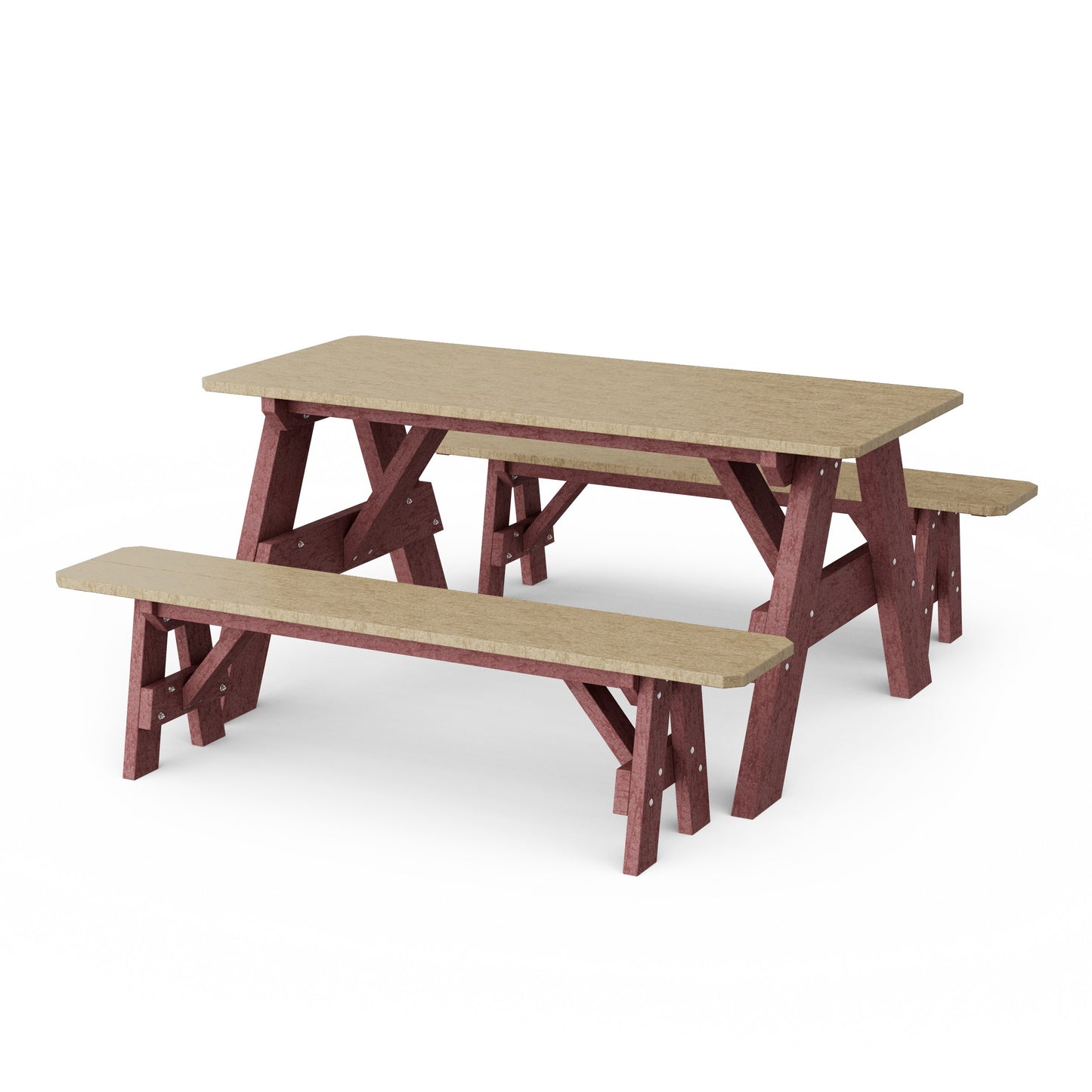 Heritage 72" Picnic Table with Detached Benches