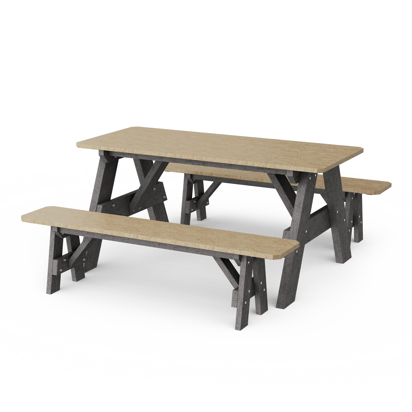 Heritage 72" Picnic Table with Detached Benches