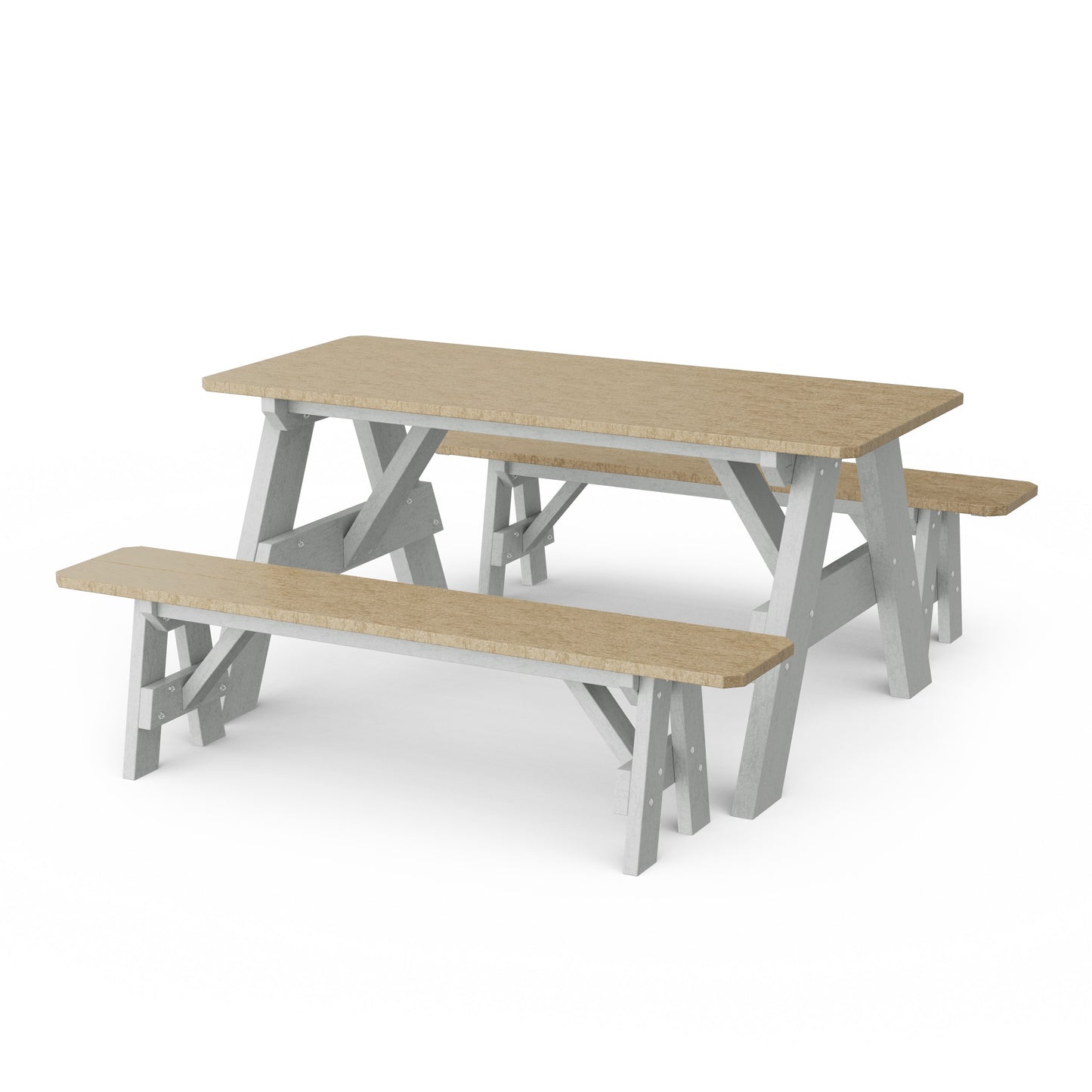 Heritage 72" Picnic Table with Detached Benches