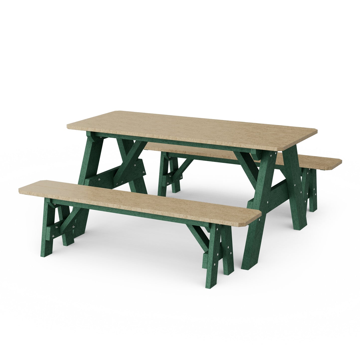 Heritage 72" Picnic Table with Detached Benches