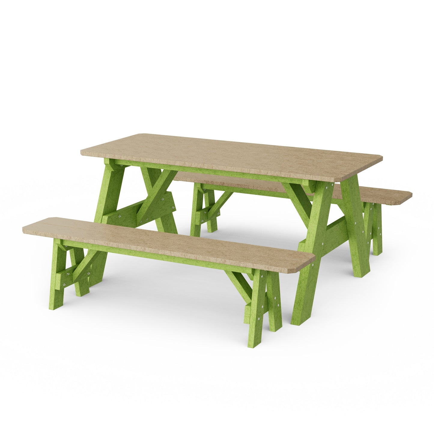 Heritage 72" Picnic Table with Detached Benches