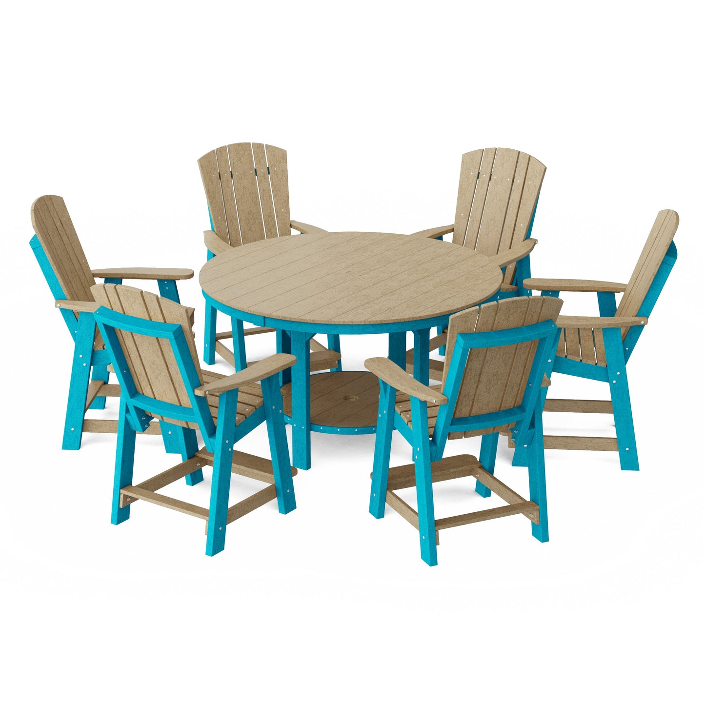 Heritage 7-Piece Round Counter Height Dining Set