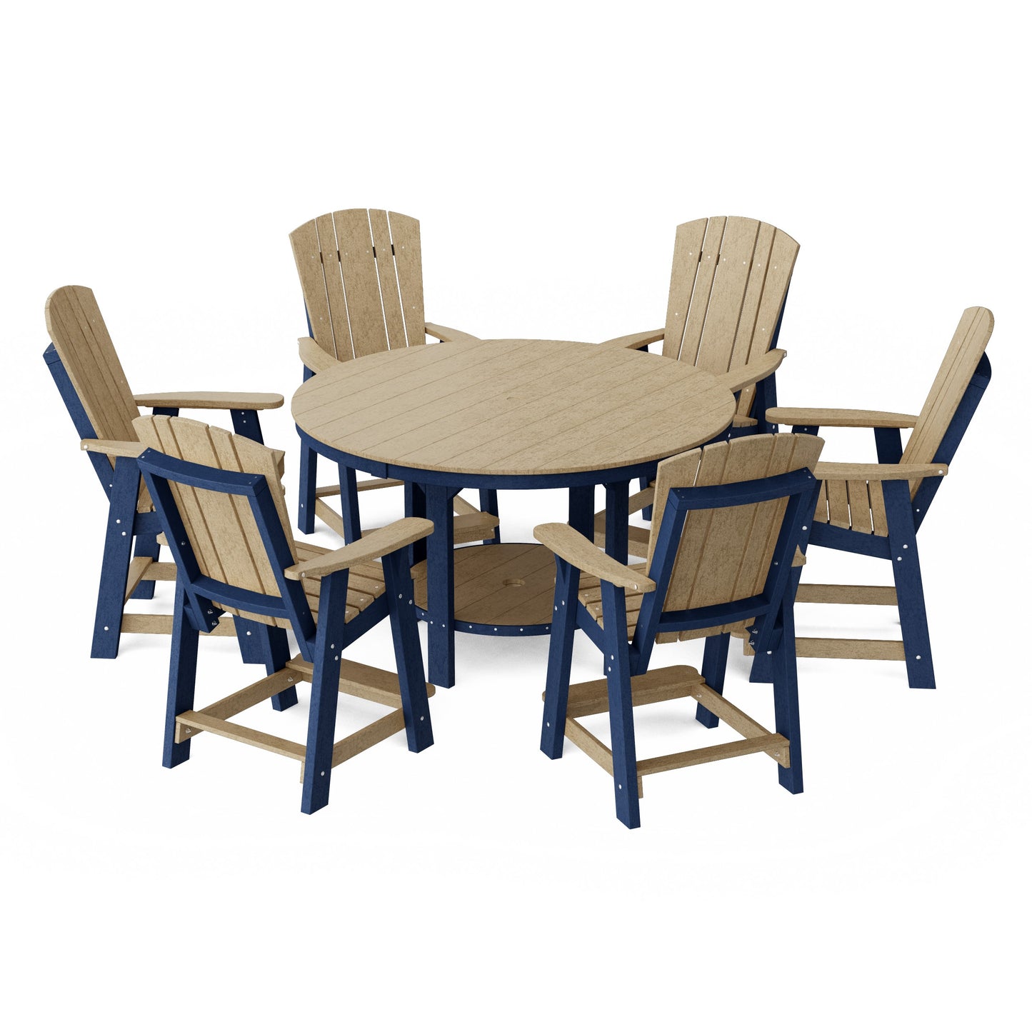 Heritage 7-Piece Round Counter Height Dining Set