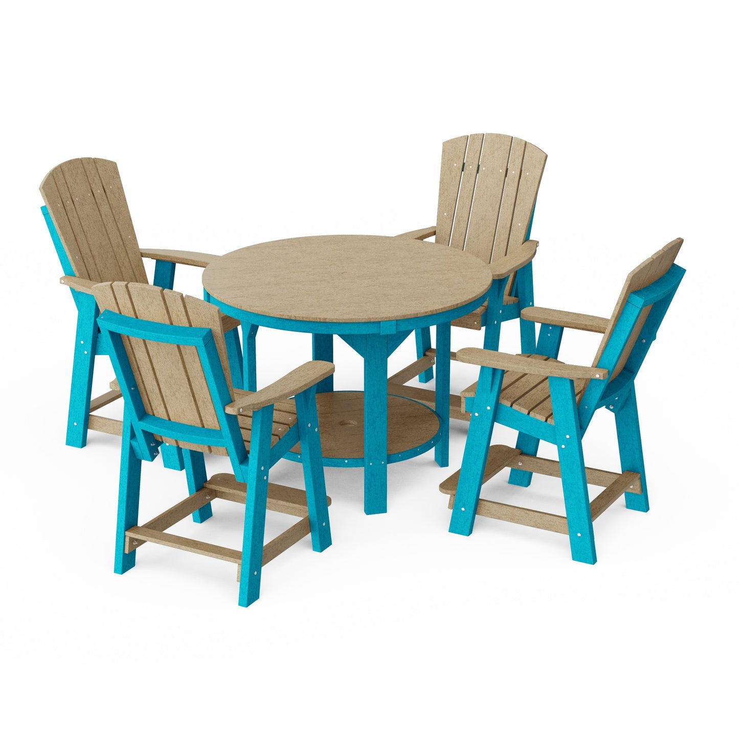 Heritage 5-Piece Round Counter Height Dining Set