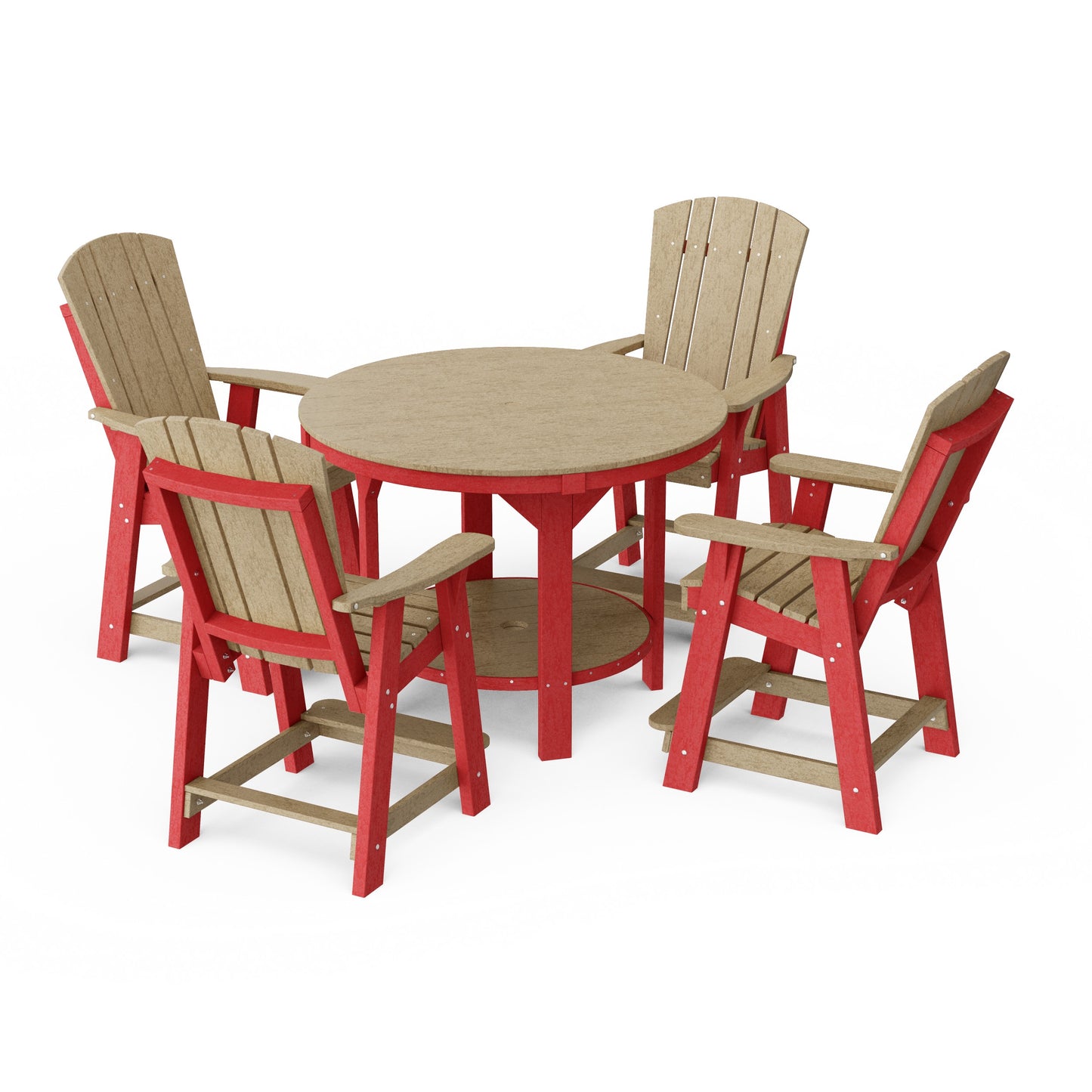 Heritage 5-Piece Round Counter Height Dining Set