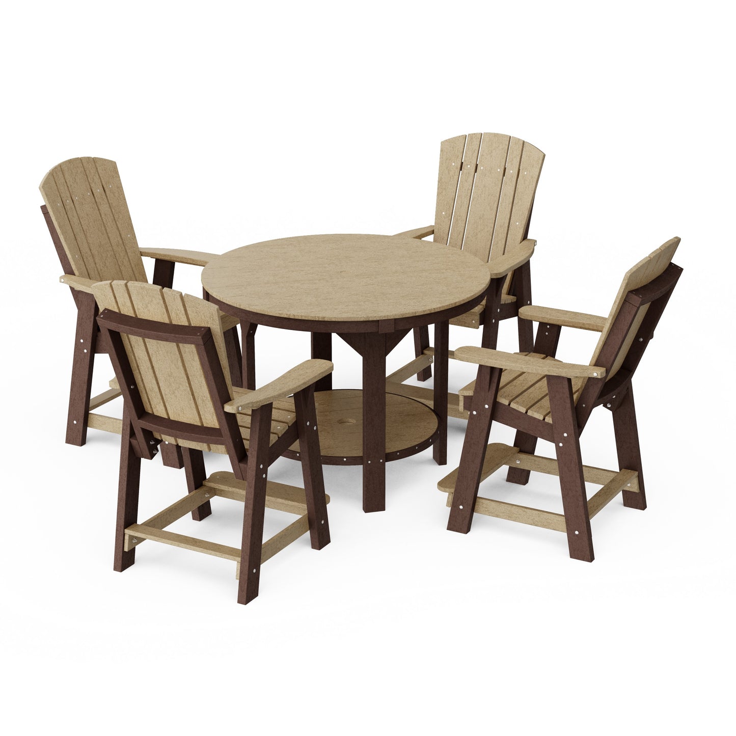 Heritage 5-Piece Round Counter Height Dining Set