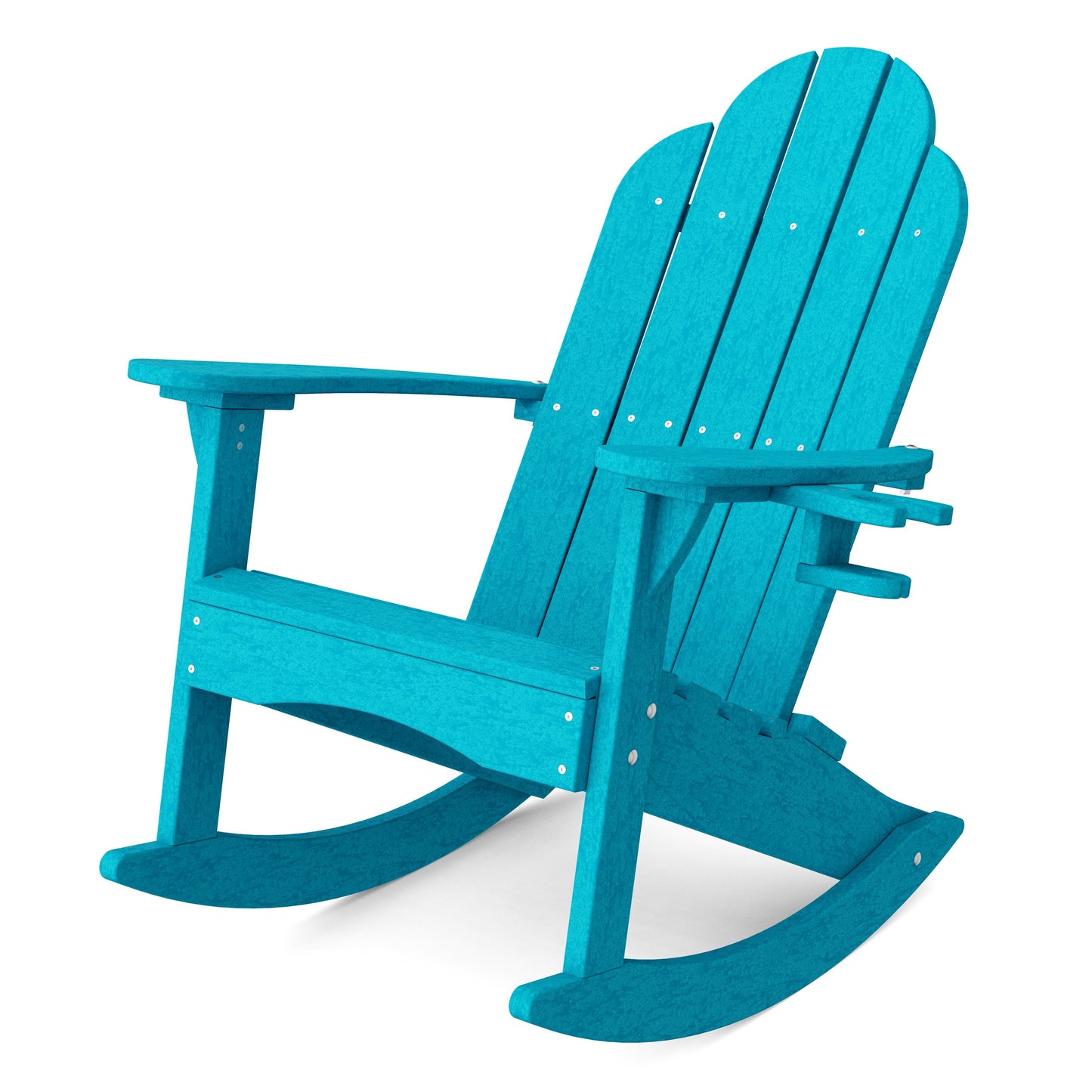 Classic Adirondack Rocking Chair with Cup Holder
