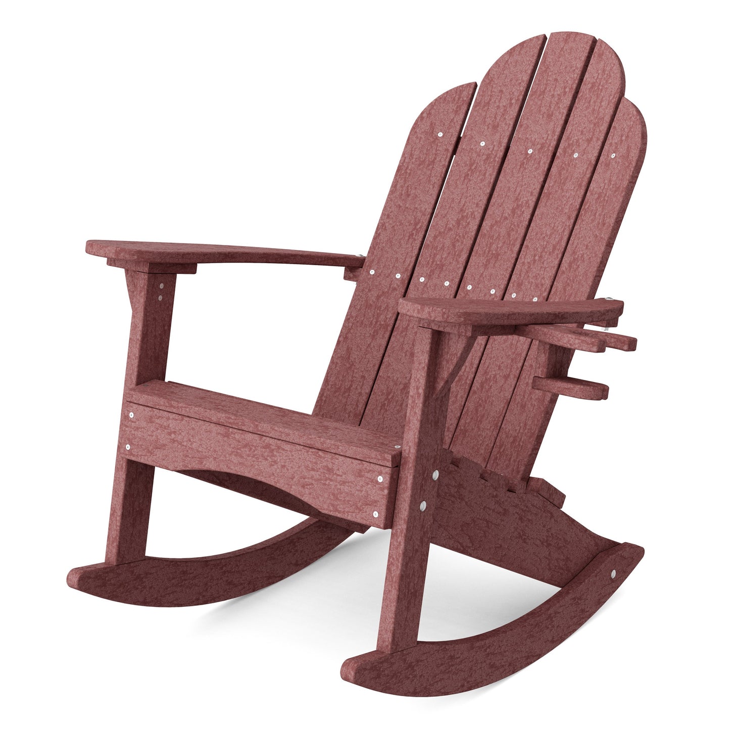 Classic Adirondack Rocking Chair with Cup Holder