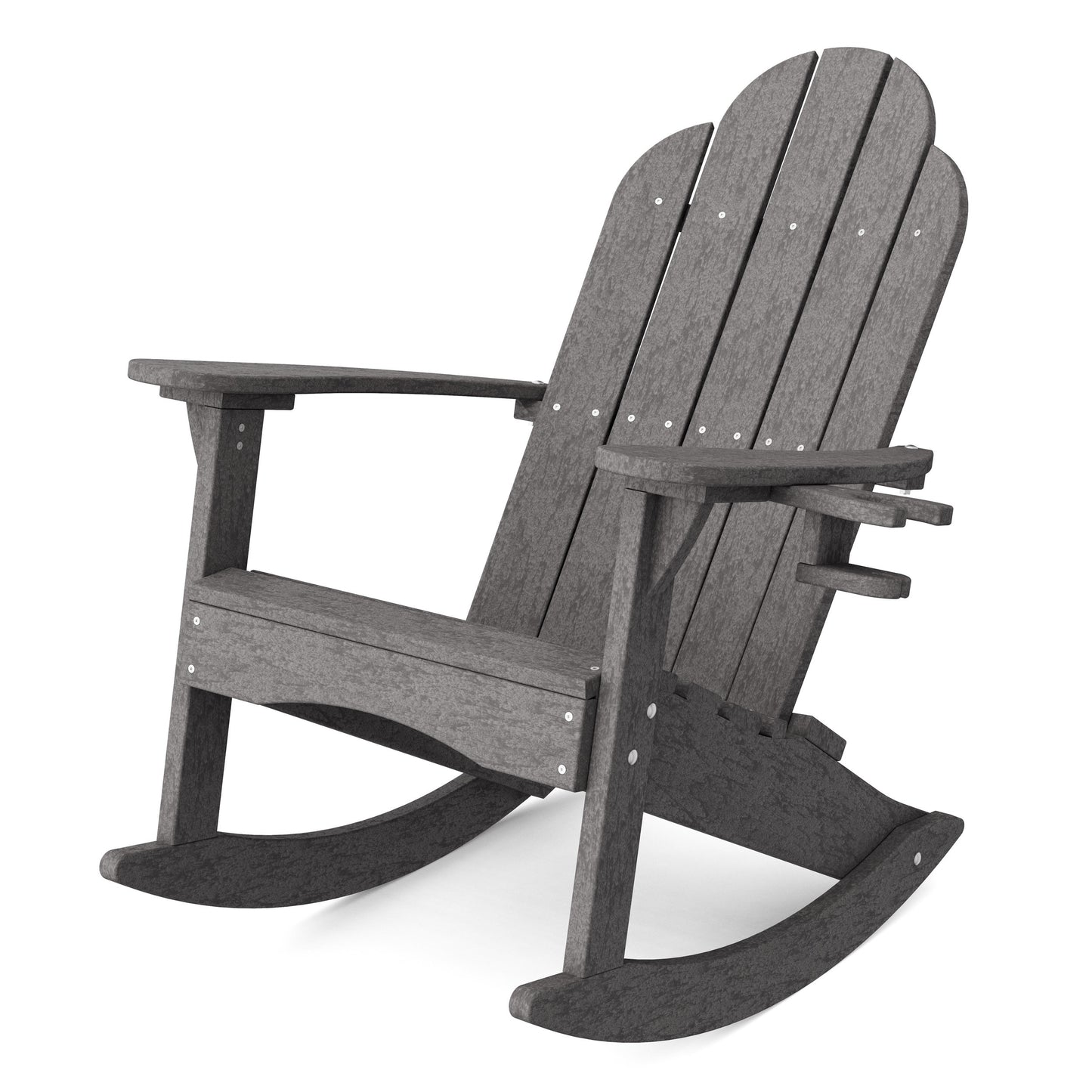 Classic Adirondack Rocking Chair with Cup Holder