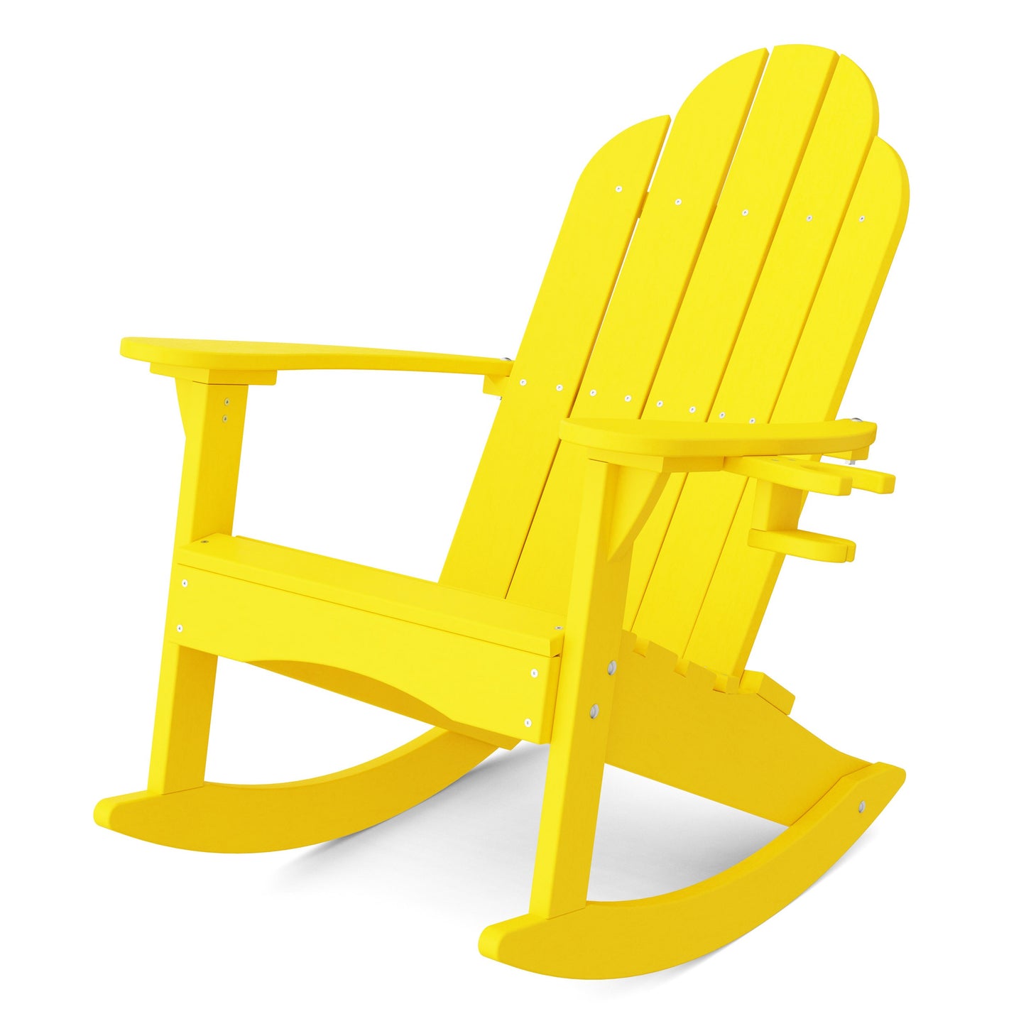 Classic Adirondack Rocking Chair with Cup Holder
