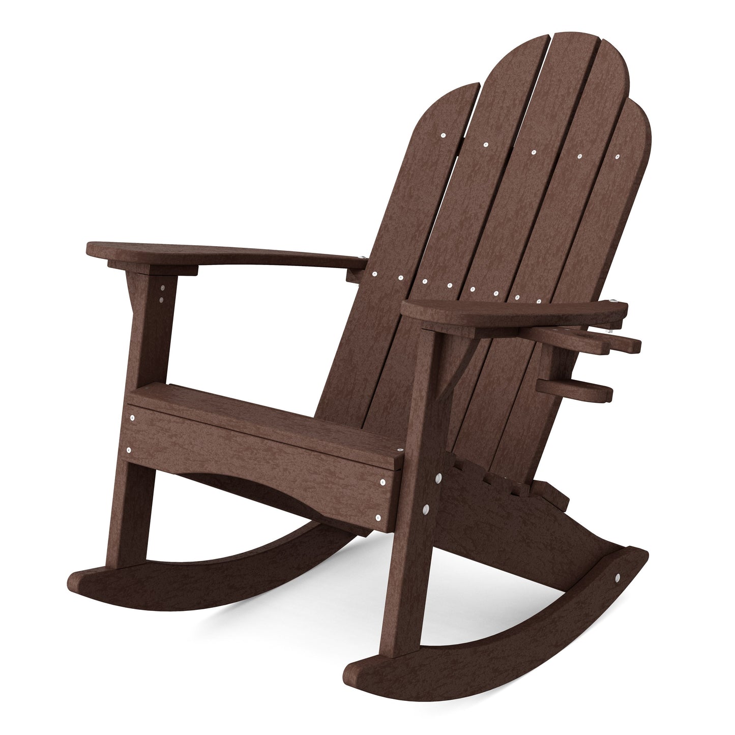 Classic Adirondack Rocking Chair with Cup Holder