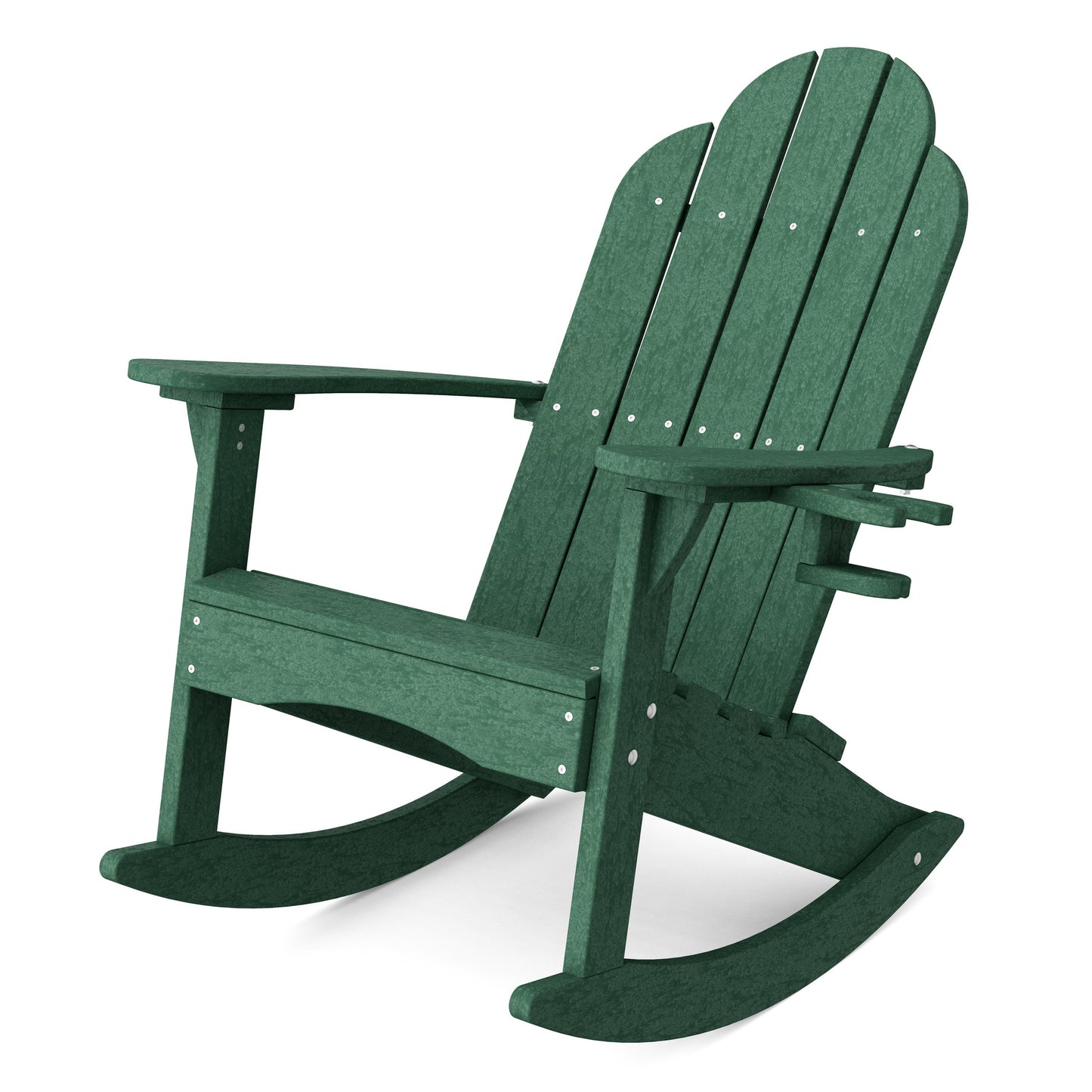 Classic Adirondack Rocking Chair with Cup Holder