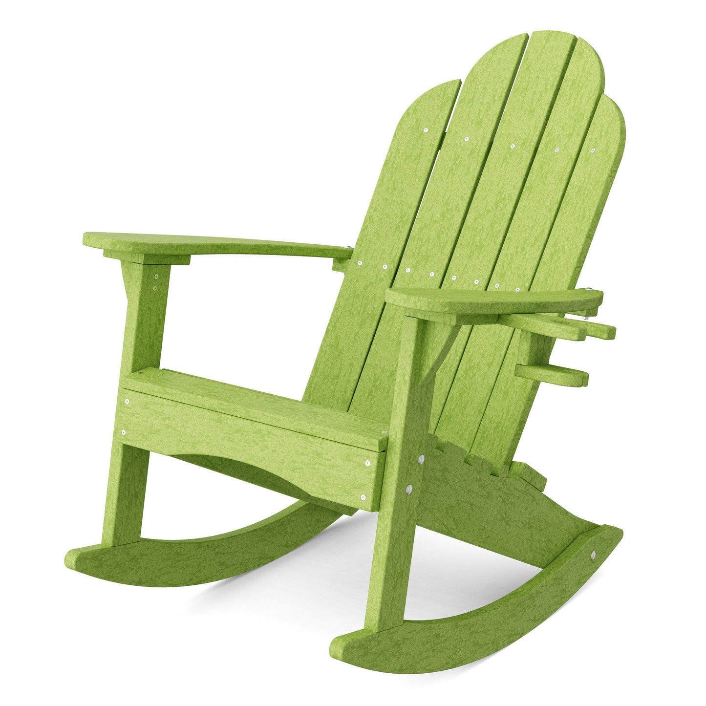 Classic Adirondack Rocking Chair with Cup Holder