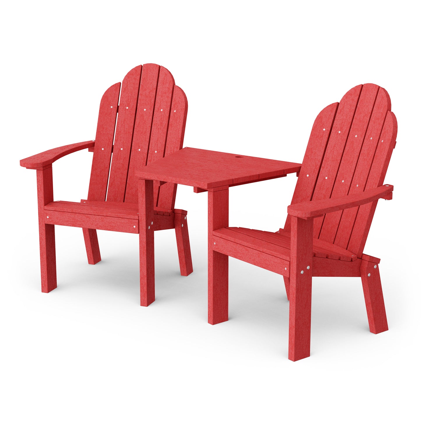 Classic 3-Piece Adirondack Set with Angled Connecting Table
