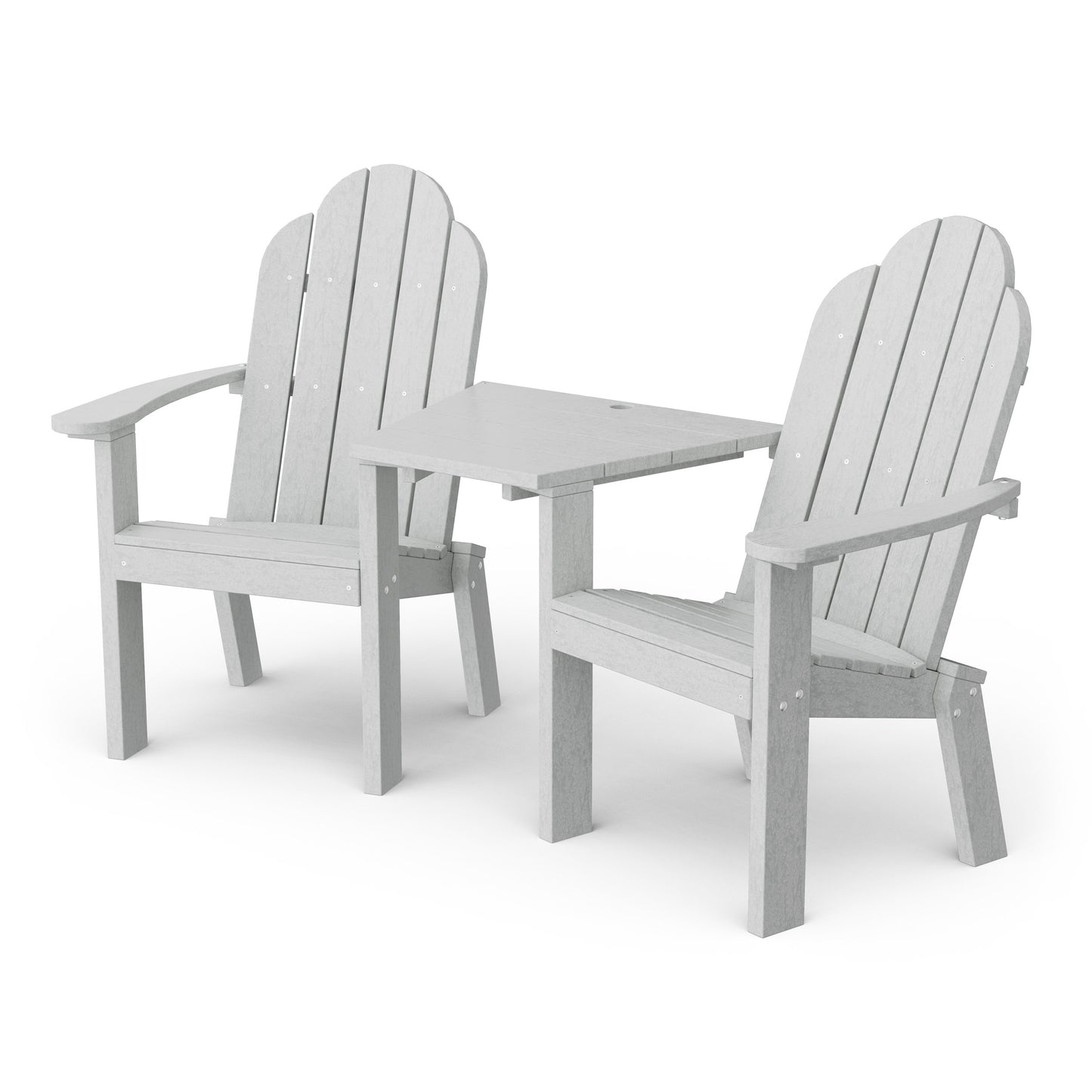 Classic 3-Piece Adirondack Set with Angled Connecting Table