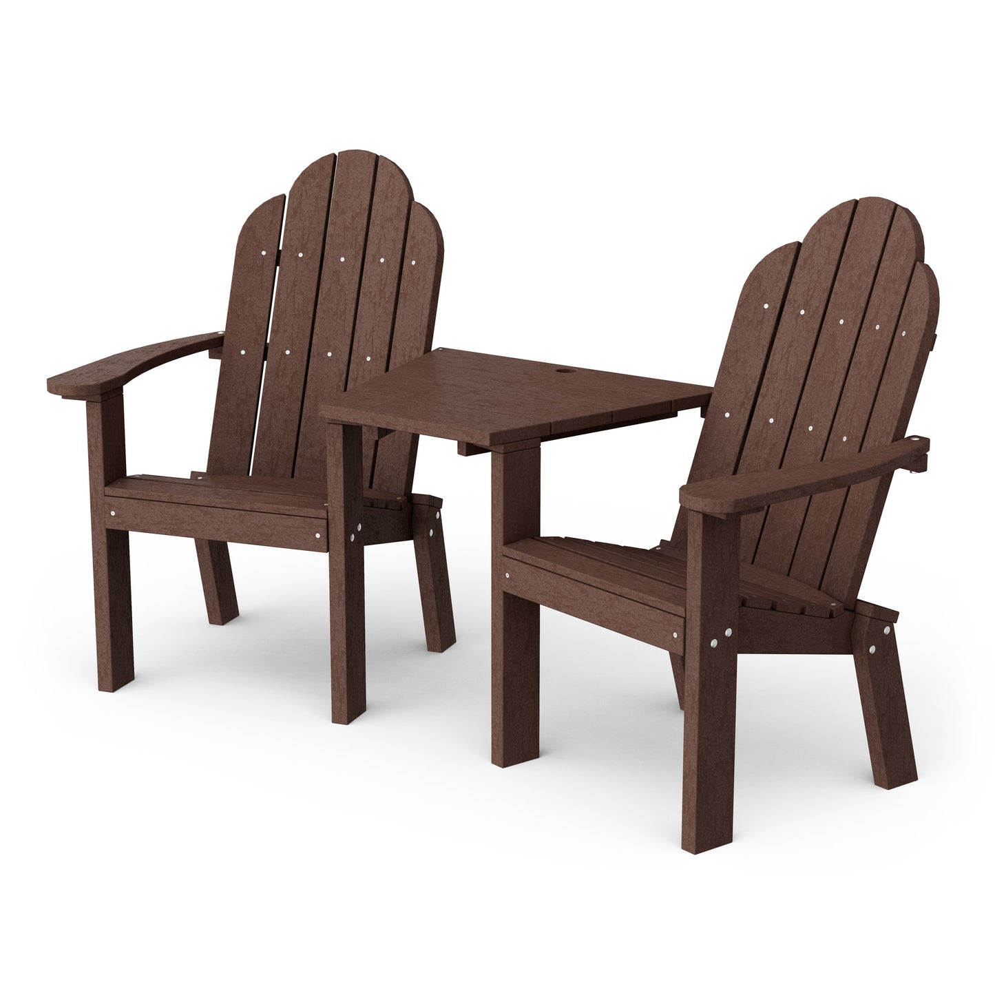 Classic 3-Piece Adirondack Set with Angled Connecting Table