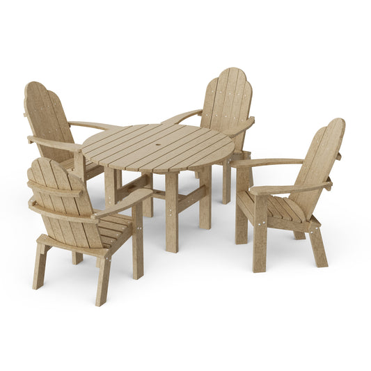 Classic Adirondack 5-Piece Round Dining Set