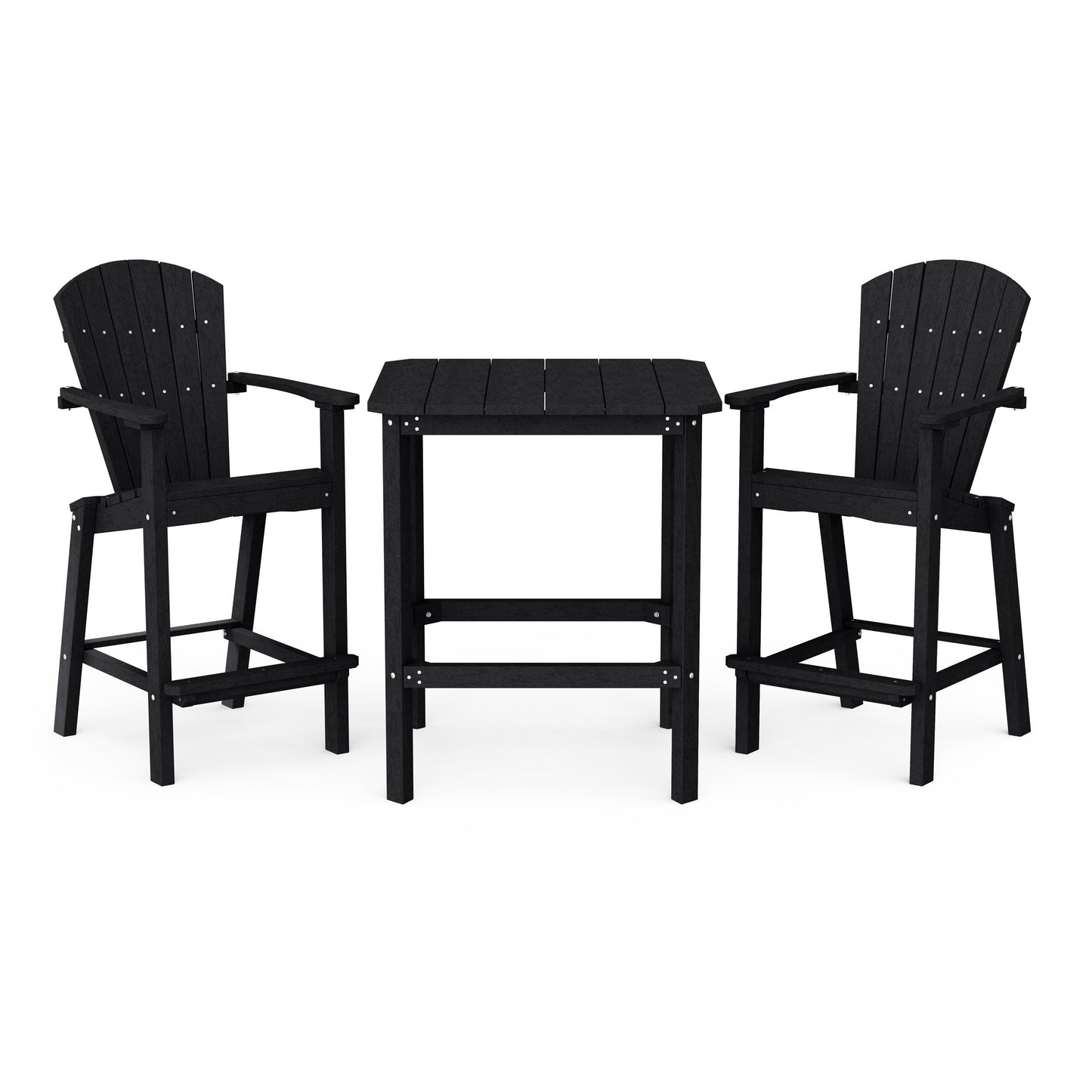 Classic Adirondack 3-Piece Bar Height Bistro Set