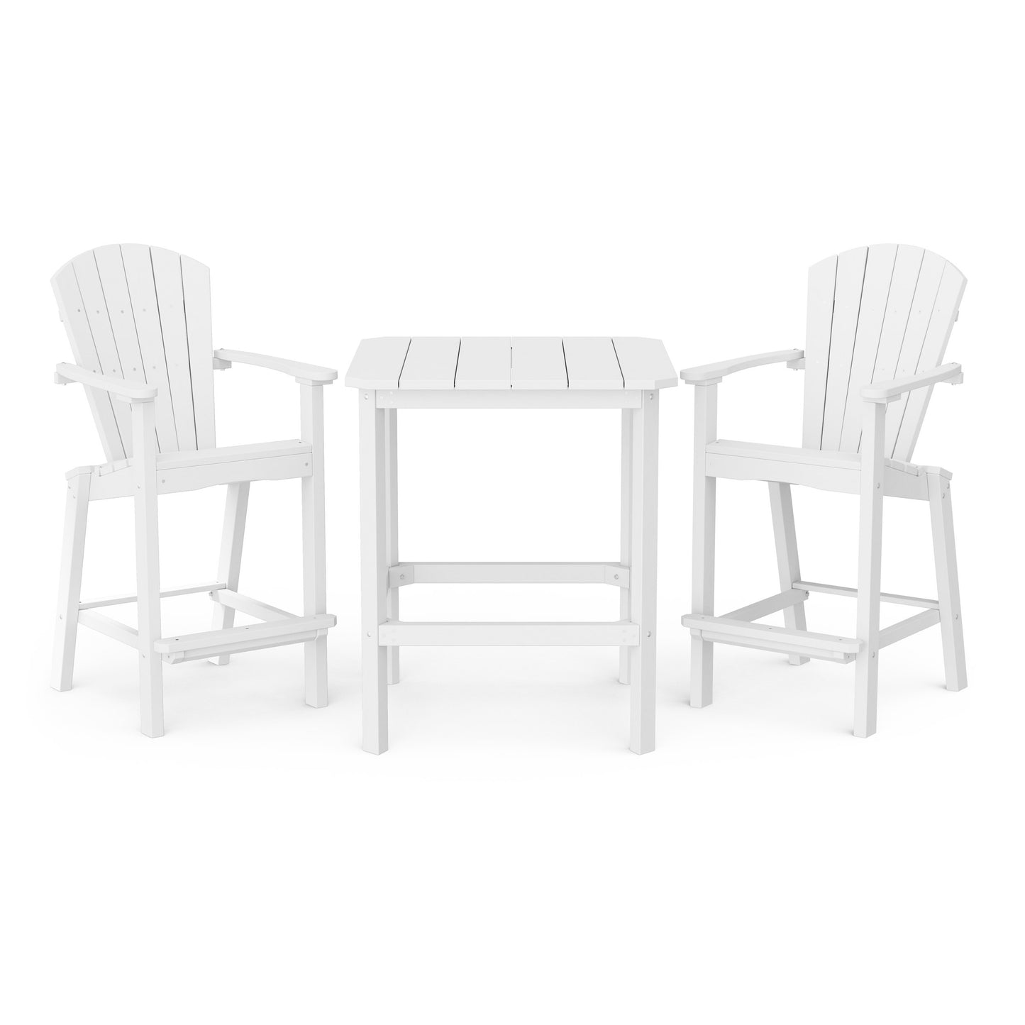 Classic Adirondack 3-Piece Bar Height Bistro Set
