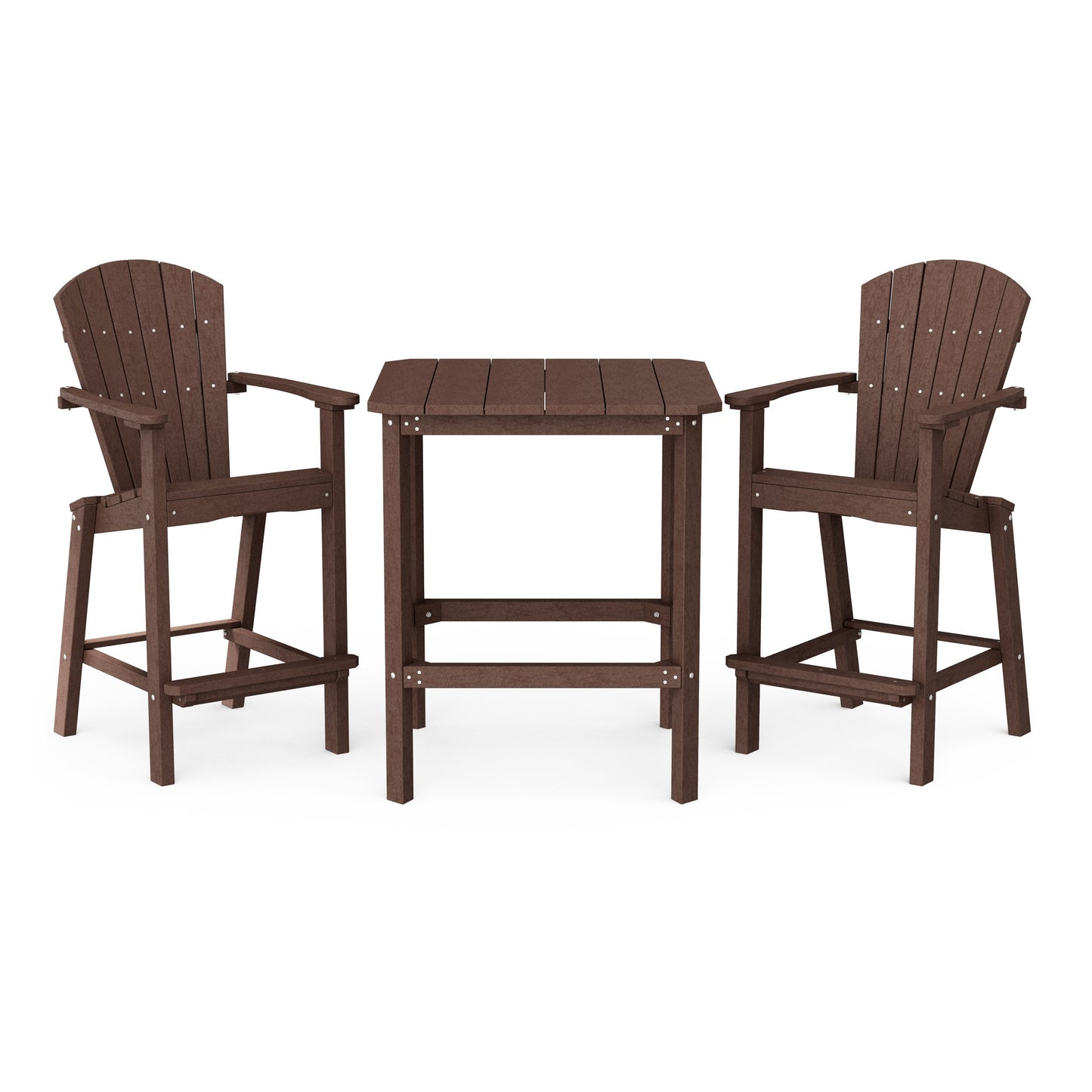 Classic Adirondack 3-Piece Bar Height Bistro Set