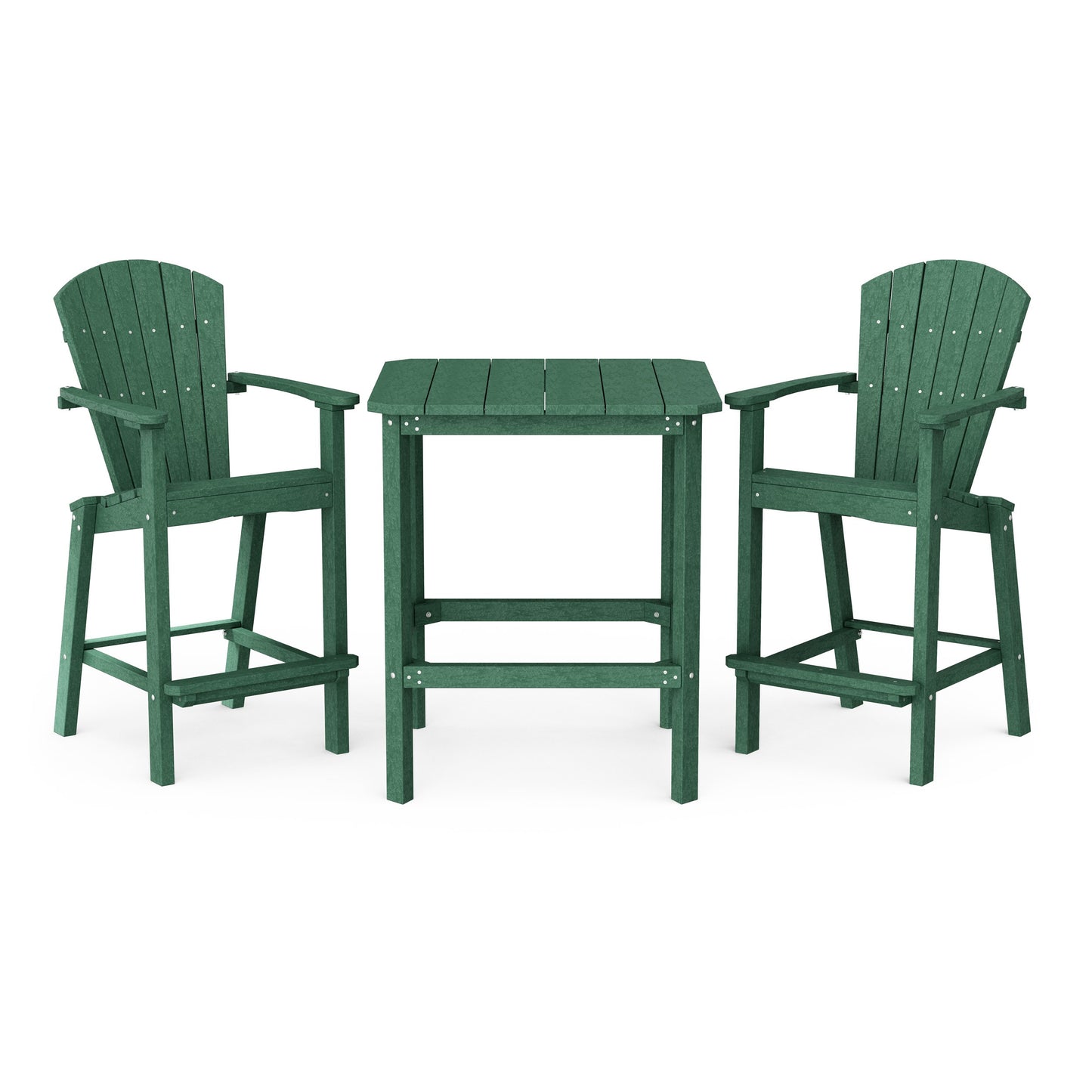 Classic Adirondack 3-Piece Bar Height Bistro Set
