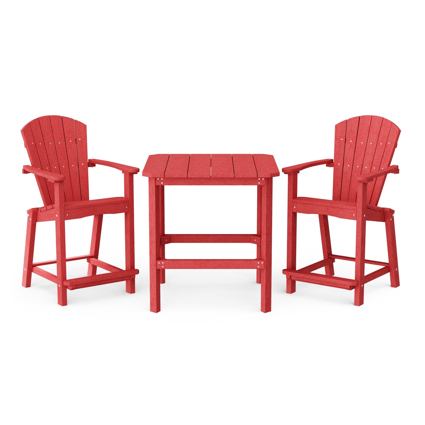 Classic Adirondack 3-Piece Counter Height Bistro Set