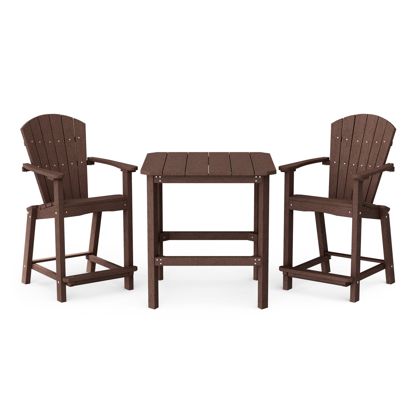 Classic Adirondack 3-Piece Counter Height Bistro Set