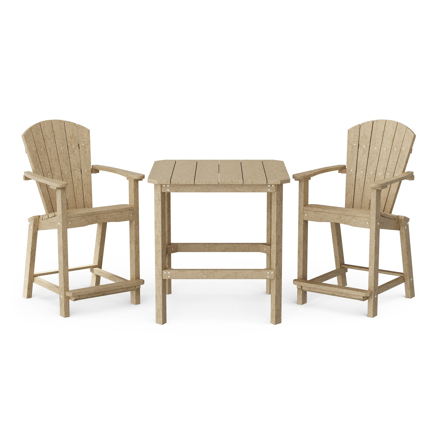Classic Adirondack 3-Piece Counter Height Bistro Set