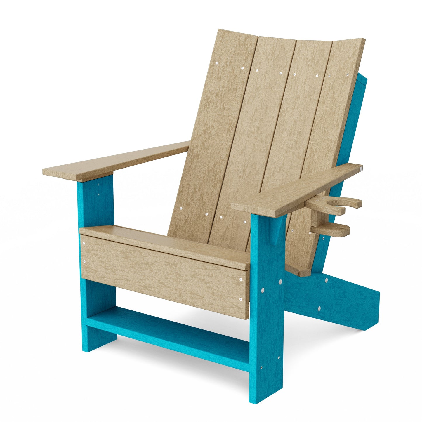 Contemporary Modern Adirondack Chair with Cup Holder