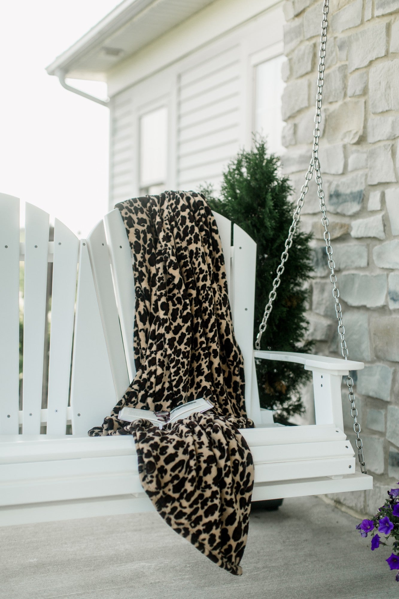 white porch swing