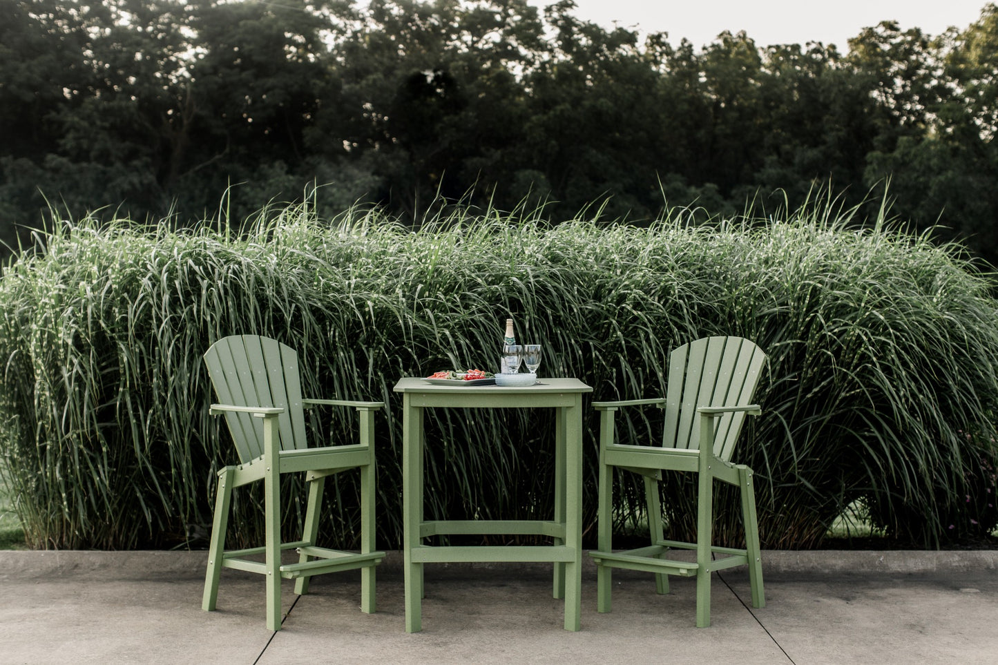 Classic Adirondack 3-Piece Bar Height Bistro Set