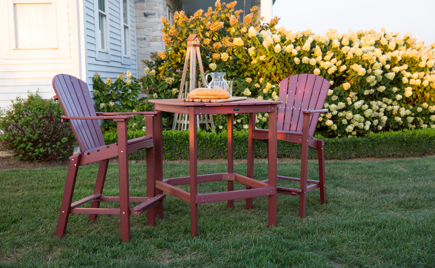 Classic Adirondack 3-Piece Bar Height Bistro Set