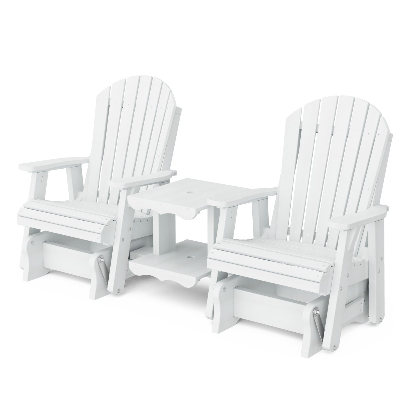 Heritage Adirondack Glider Chair Set with Center Table