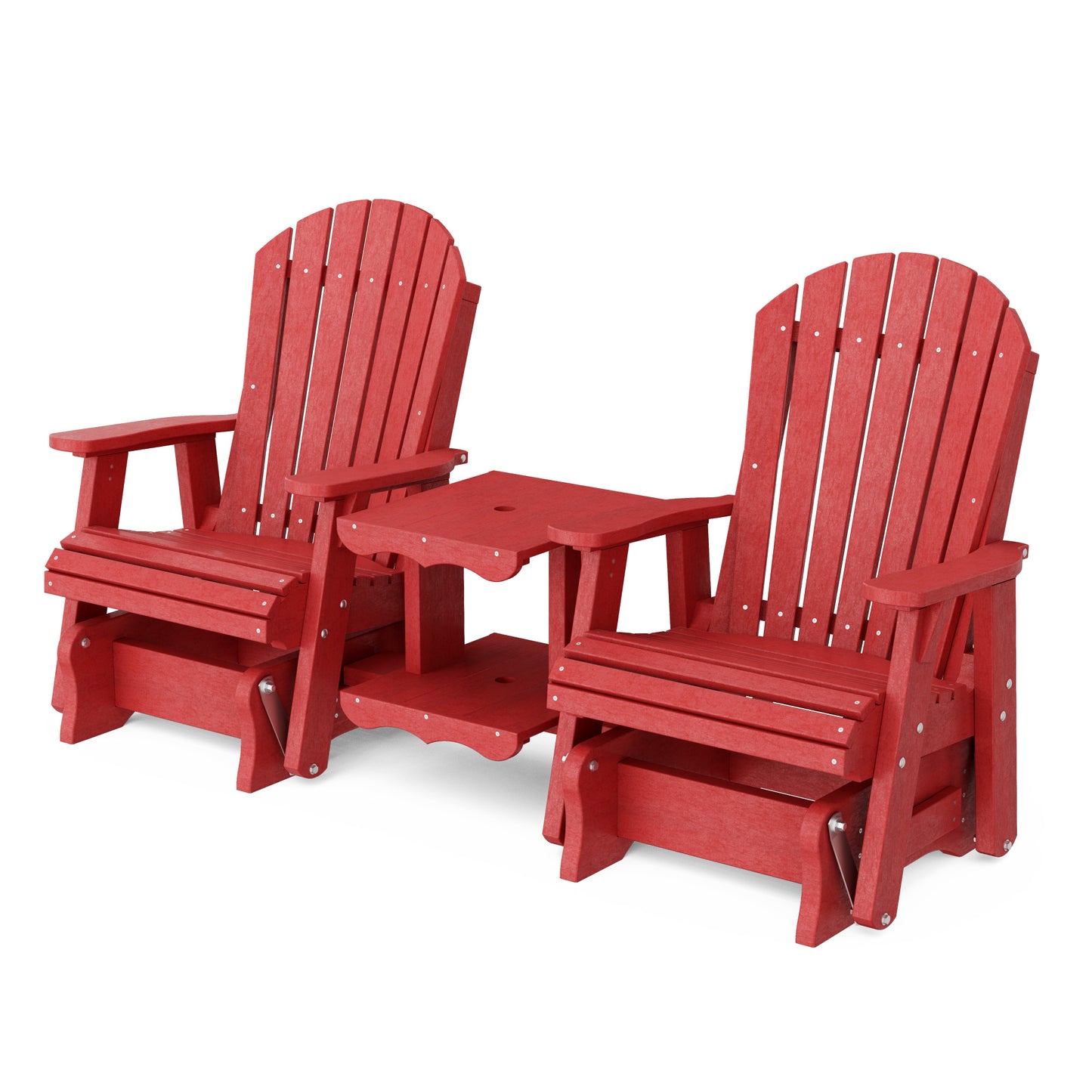 Heritage Adirondack Glider Chair Set with Center Table