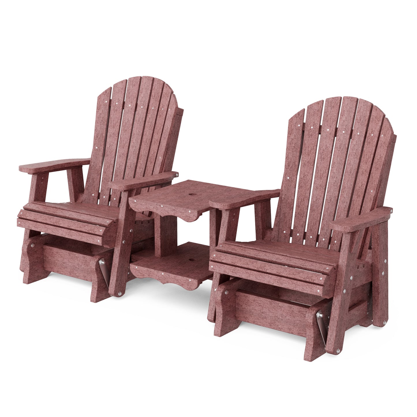 Heritage Adirondack Glider Chair Set with Center Table