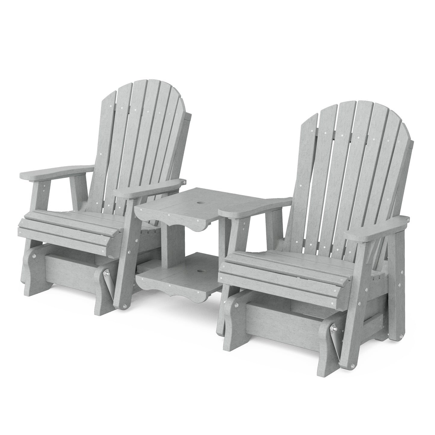 Heritage Adirondack Glider Chair Set with Center Table