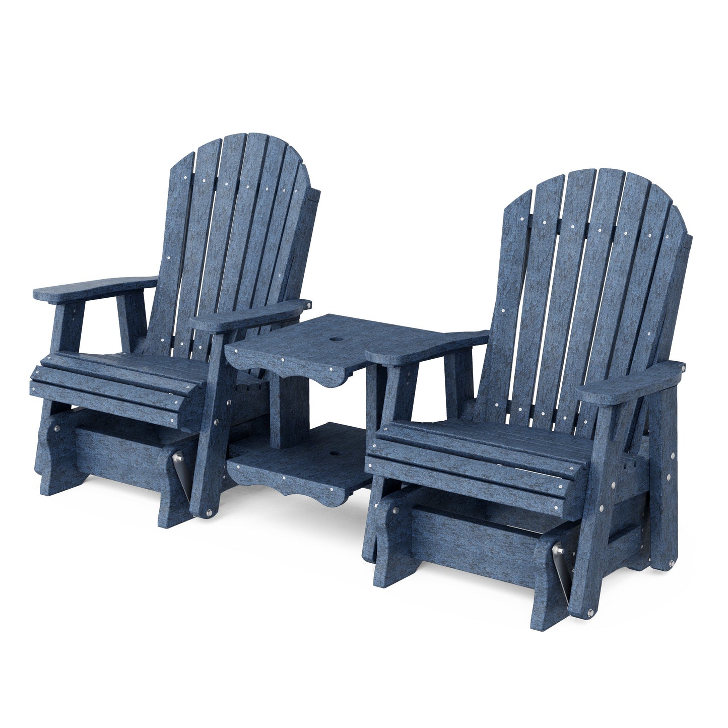 Heritage Adirondack Glider Chair Set with Center Table