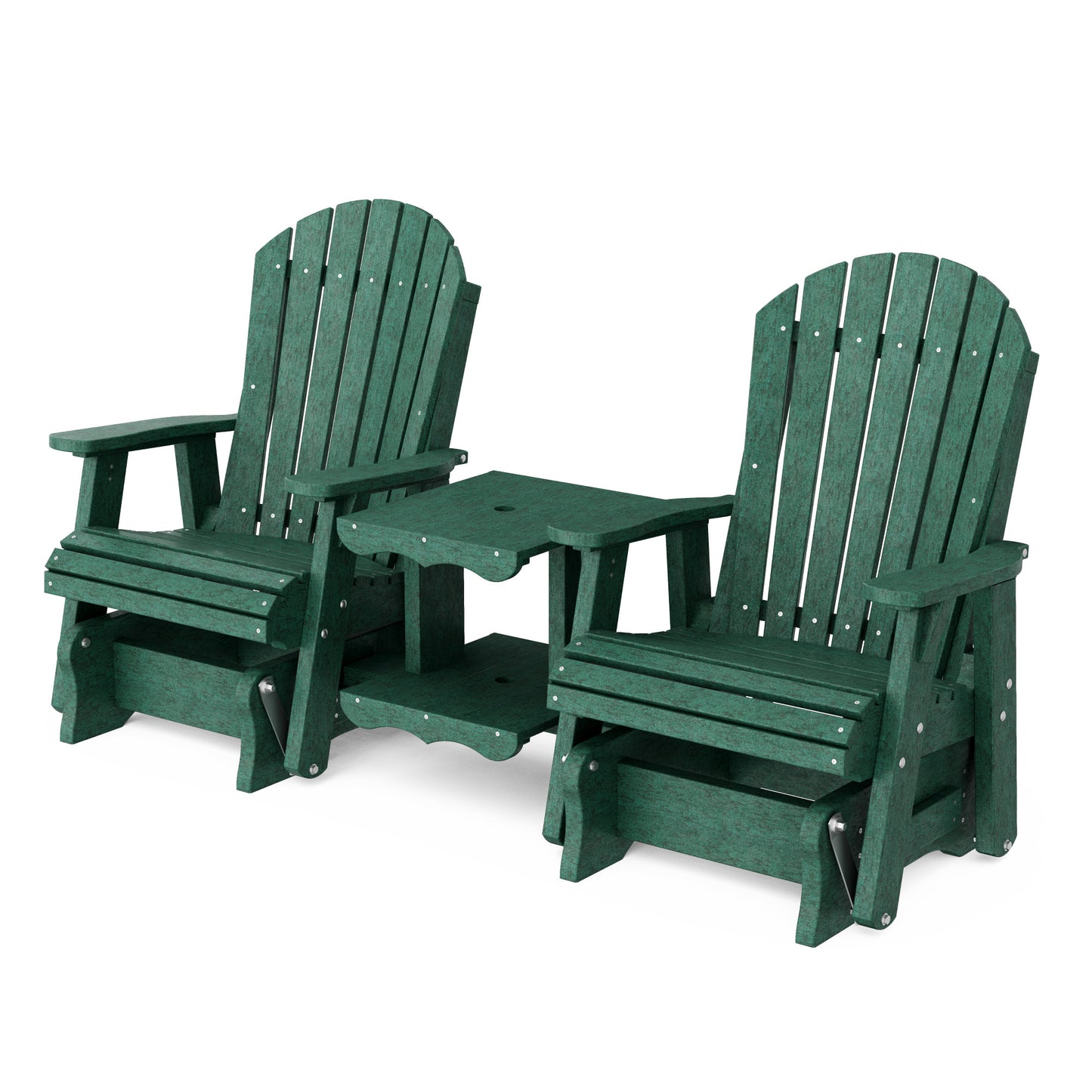 Heritage Adirondack Glider Chair Set with Center Table